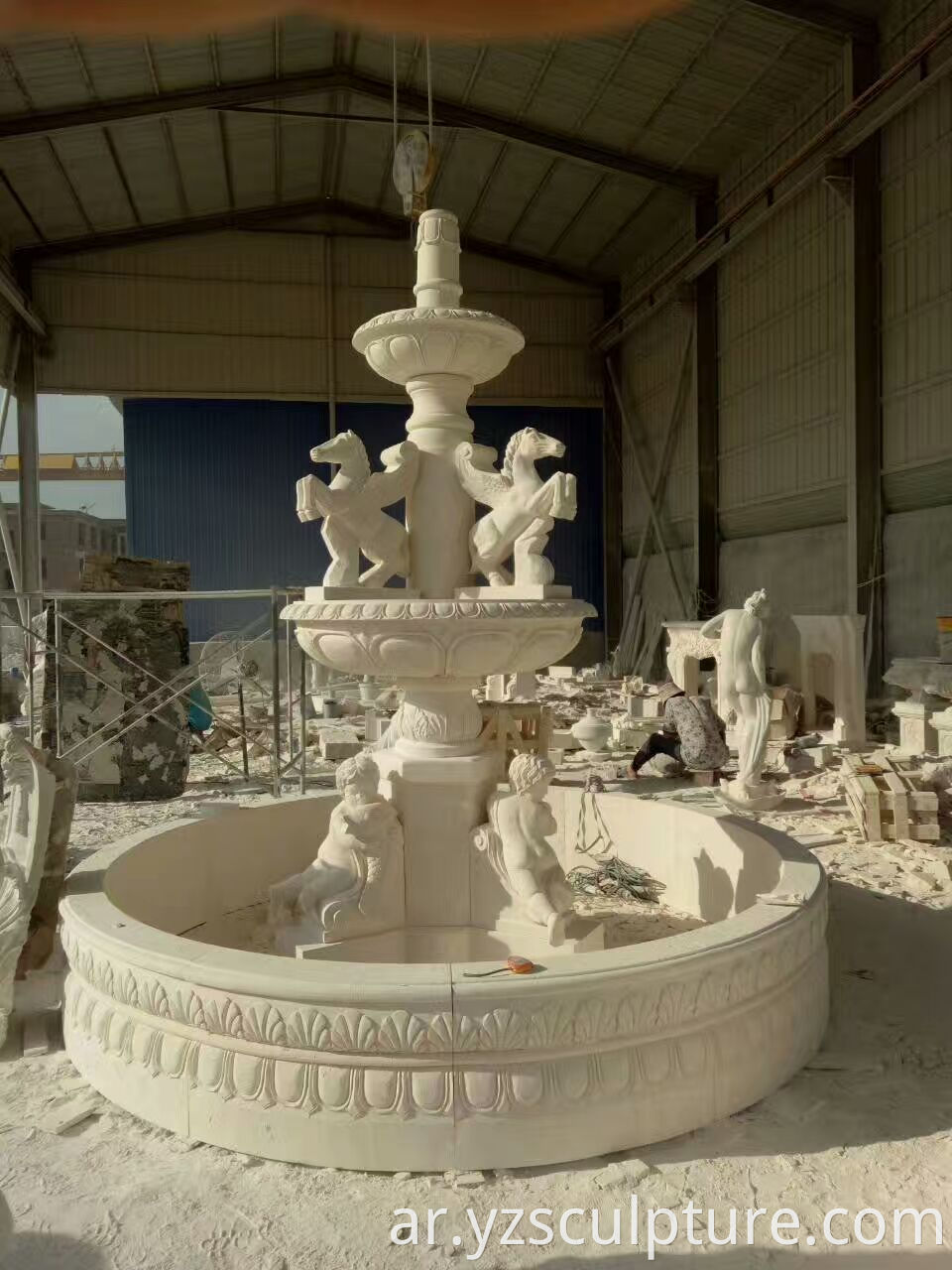 marble water fountain